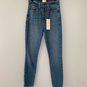 Alice & Olivia high waisted button front skinny Jean